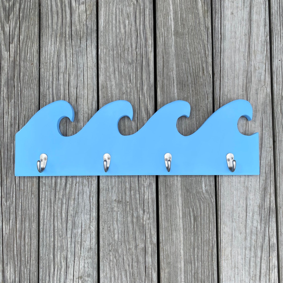 Wave Towel Rack Coastal Towel Hook Beach Bathroom Decor Etsy