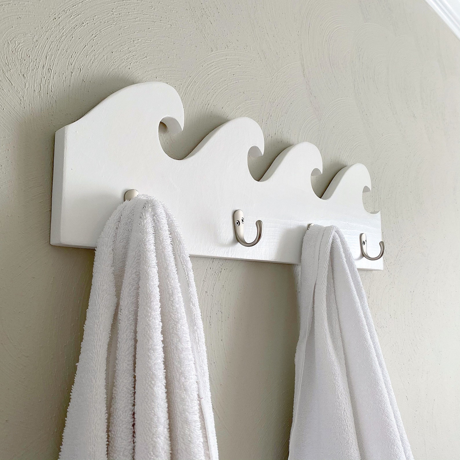 Wave Towel Rack Coastal Towel Hook Beach Bathroom Decor Etsy