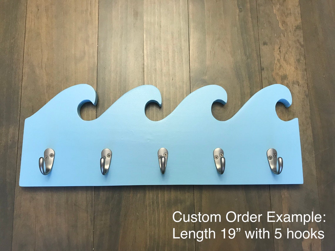 Wave Towel Rack Coastal Towel Hook Beach Bathroom Decor Etsy