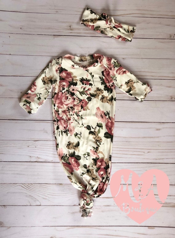 floral baby gown