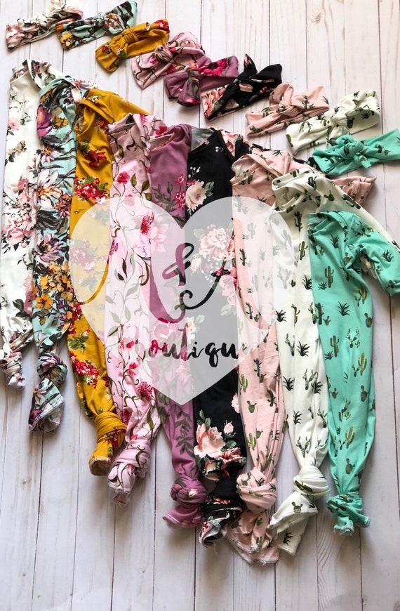 knotted baby girl gown