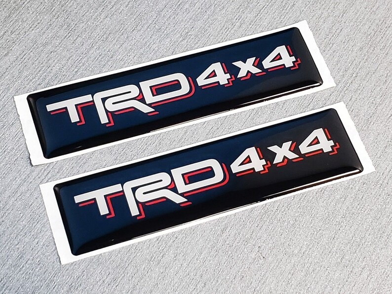 2x Domed Toyota Trd 4x4 Emblem Inserts For Weathertech Floor Mats Tacoma Tundra