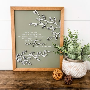 Fall Quote Wood Sign, Fall Quotes, Fall Home Decor, Lasercut Wood Sign, Signs for Fall, Farmhouse Wood Sign, Gifts For Fall, Quotes for Fall