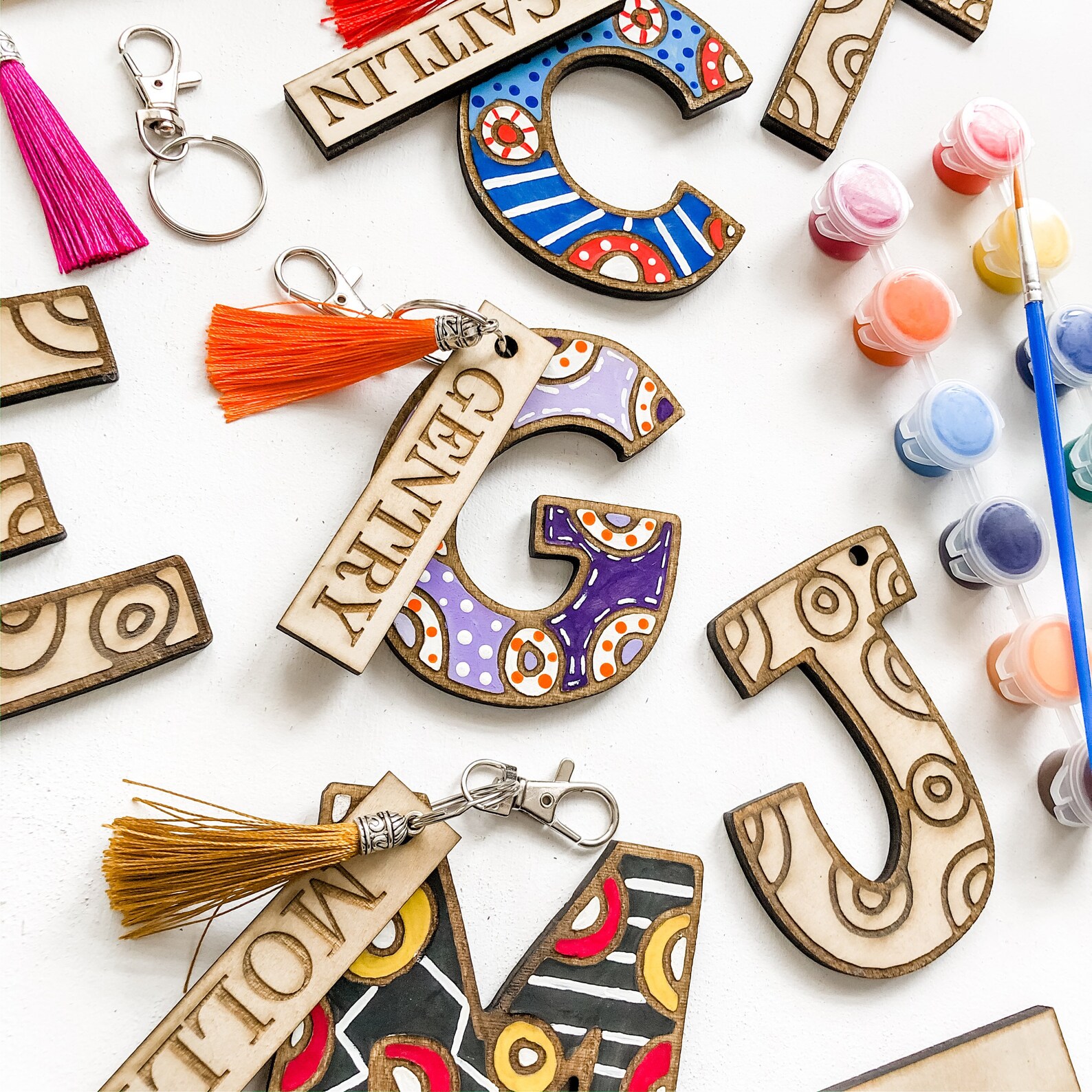 DIY Kit Keychain Kit Birthday Gift Idea DIY Keychain Kit Etsy