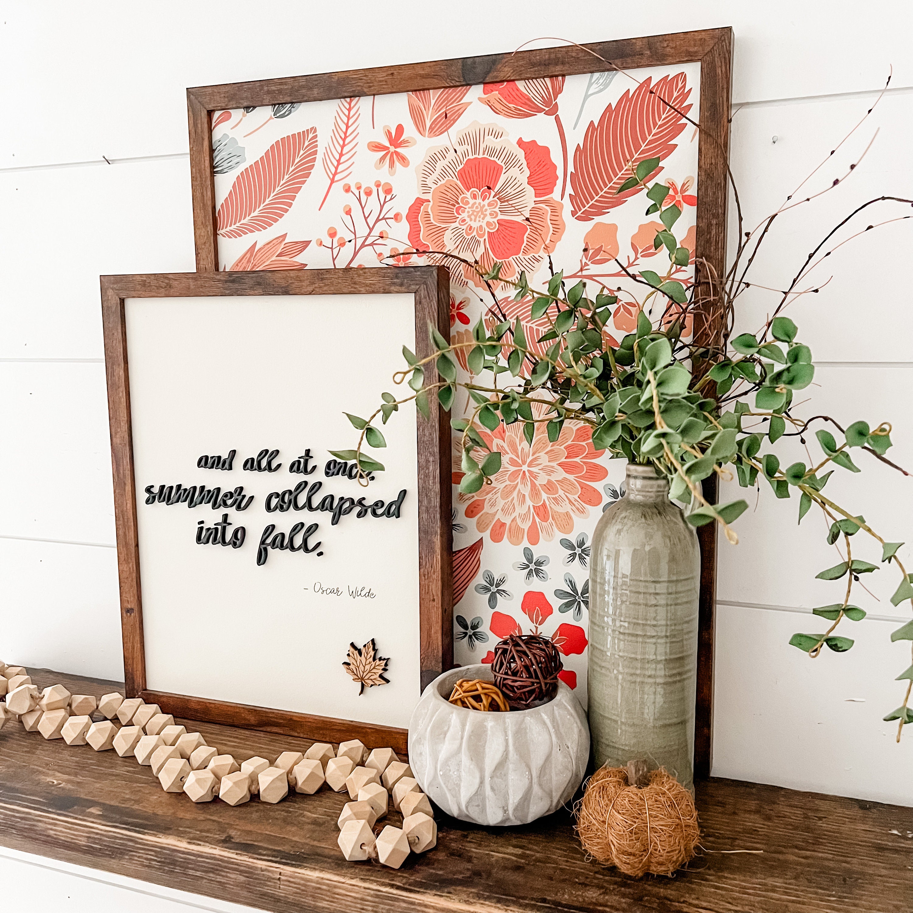Fall Sign DUO, Fall Farmhouse Signs, Lasercut Wood Sign, Fall Quotes ...