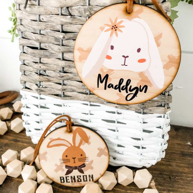 Easter Basket Tags Personalized Name Tag Easter Tags Name Etsy
