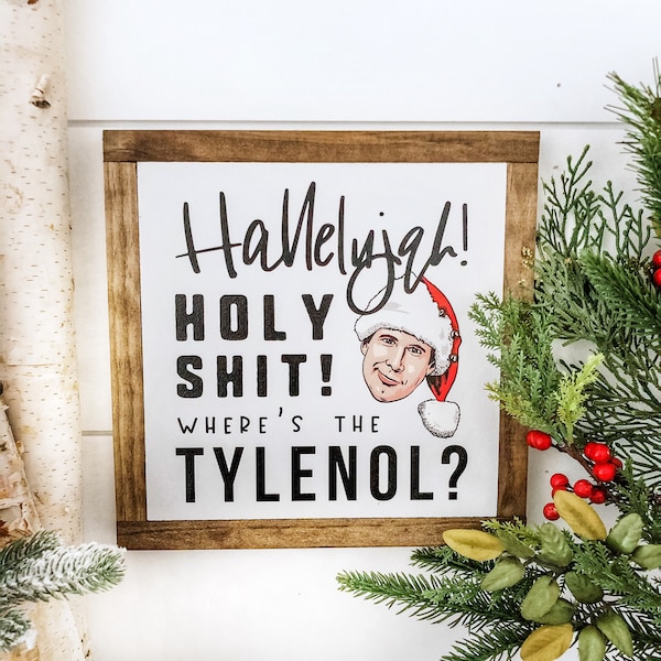 Funny Christmas Sign, Christmas Sign, Christmas Wooden Sign, Christmas Decor, Farmhouse Christmas Decor, Christmas Vacation, Funny Christmas