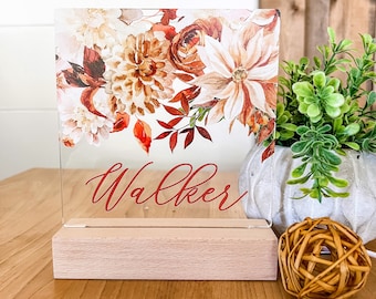 Lámpara de noche con forma de flor, lámpara de noche, lámpara de noche personalizada, lámpara de noche para dormitorio, estilo bohemio para habitación infantil, letrero luminoso, habitación de niños, regalo de cumpleaños