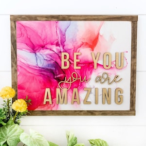 Girls Room Decor, Watercolor Wood Sign, Inspirational Quotes, Gifts for Teenagers, Nursery Signs, Inspirational Quote Signs, Wooden Sign