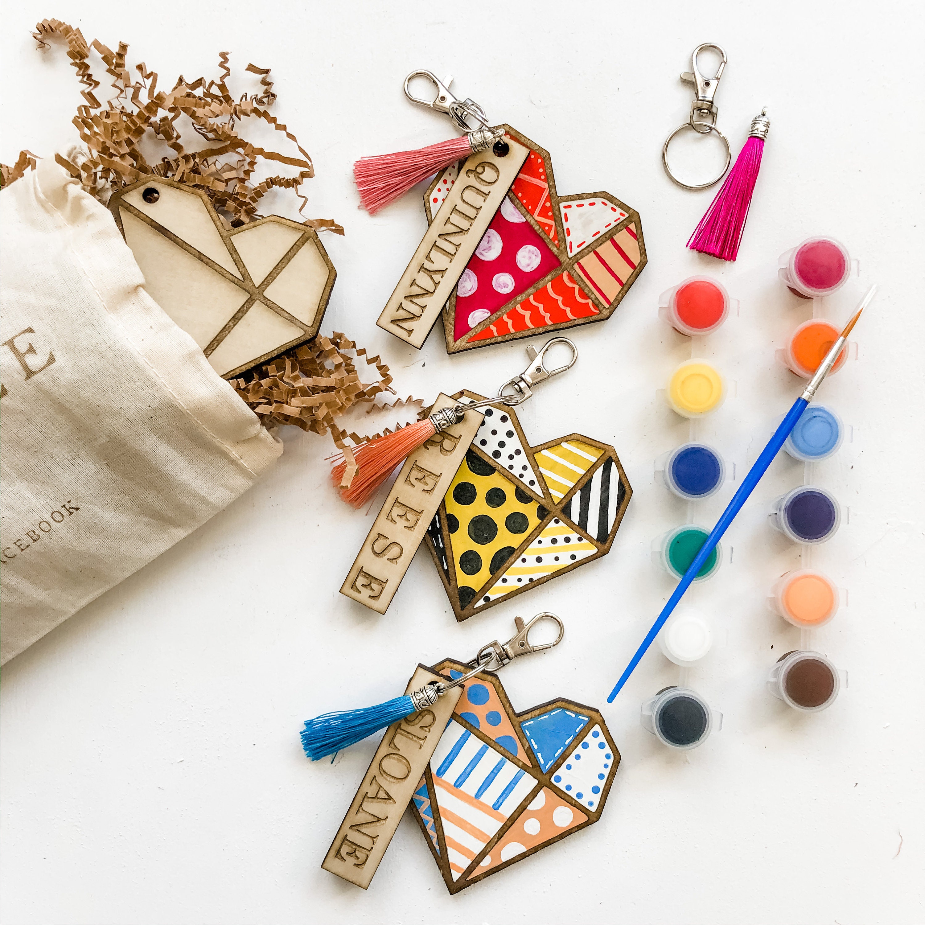 DIY Kit Keychain Kit Birthday Gift Idea DIY Keychain Kit Etsy