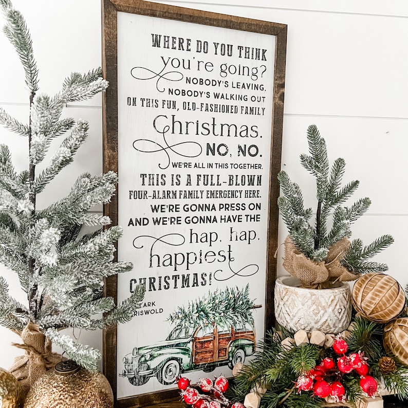 Jolliest Bunch of Assholes Sign, Christmas Vacation Movie Quote ...