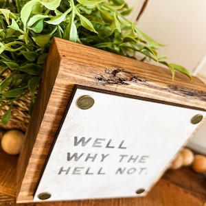 Funny Mini Signs, Funny Home Decor, Funny Tiered Tray Signs, Funny Quote Sign, Mancave Signs, Funny Gift Ideas, Work Desk Decor, Funny Sign image 8
