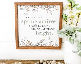 Spring Inspirational Quote Wood Sign, Handmade Wood Sign, Farmhouse Sign, Farmhouse Decor, Hello Spring Sign, Spring Quotes, Unique Sign