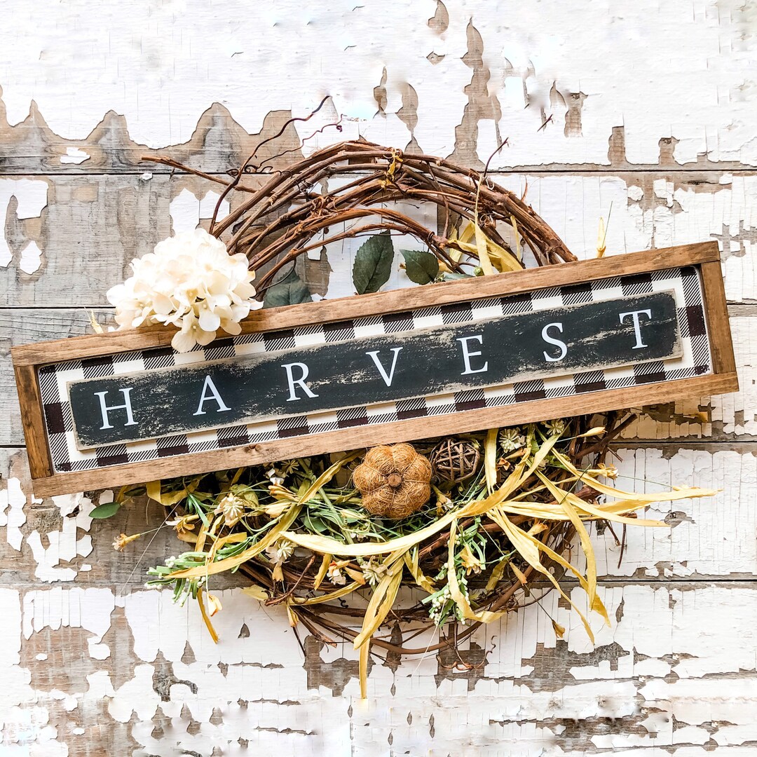 Fall Word Signs Fall Wood Sign, Autumn Sayings, Fall Home Decor, Harvest Sign, Shelf ...