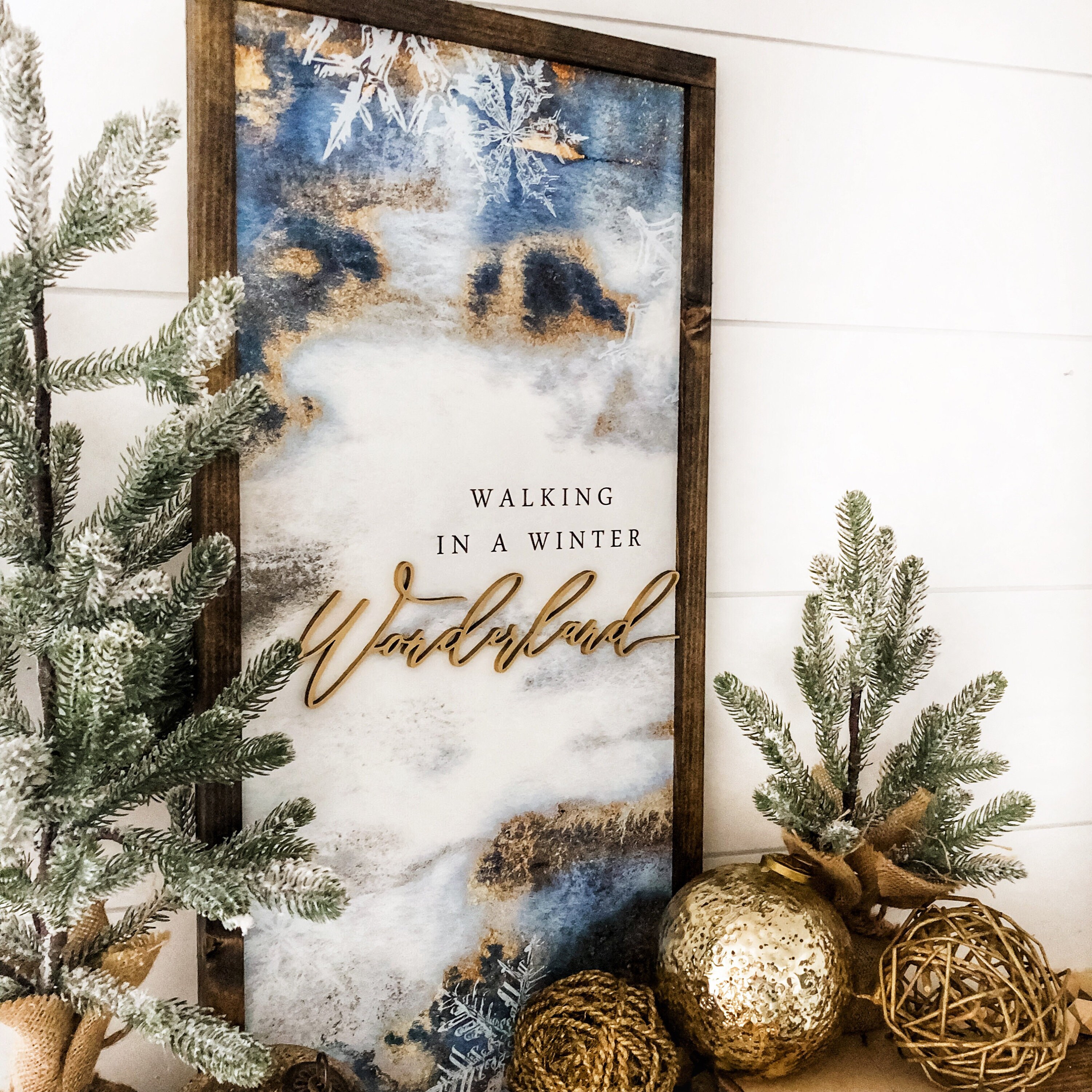 Welcome to Our Winter Wonderland Sign Farmhouse Christmas Décor Decorations  Wall Art Décor Home 8x12 208120097007