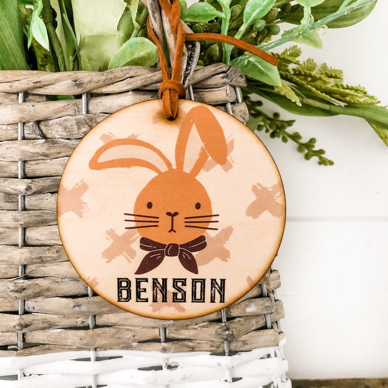 Easter Basket Tags Personalized Name Tag Easter Tags Name Etsy