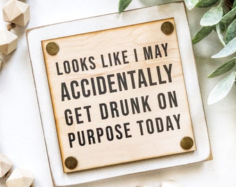 Funny Bar Sign, Signs for Bar, Funny Tiered Tray Signs, Gifts for Dad, Mancave Signs, Fathers Day Gift, Home Bar Decor, Bar Shelf Signs