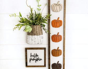 Fall Wood Sign, Fall Pumpkin Sign, Fall Home Decor, Pumpkin Sign, Front Door Sign, Signs for Fall, Pumpkin Wood Sign, Gifts For Fall