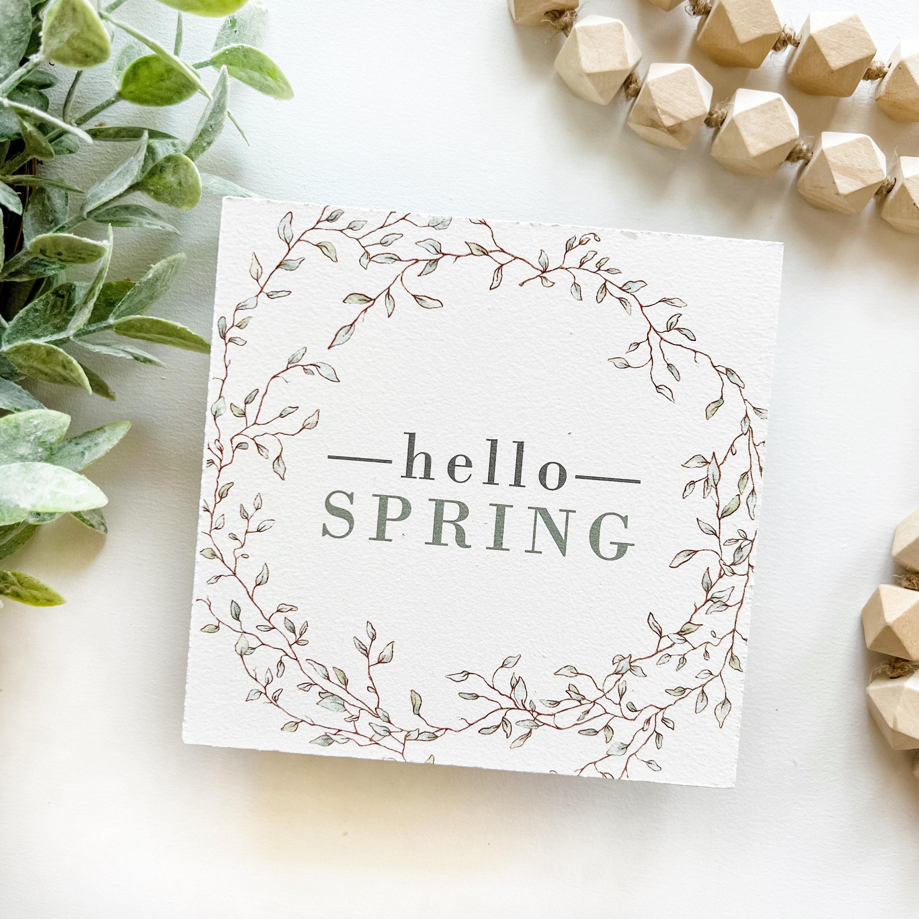 Spring Mini Signs, Tiered Tray Sign, Hello Spring, Spring Home Decor, Floral Wood Sign, Tiered Tray Ideas, Spring Wood Sign, Spring Signs