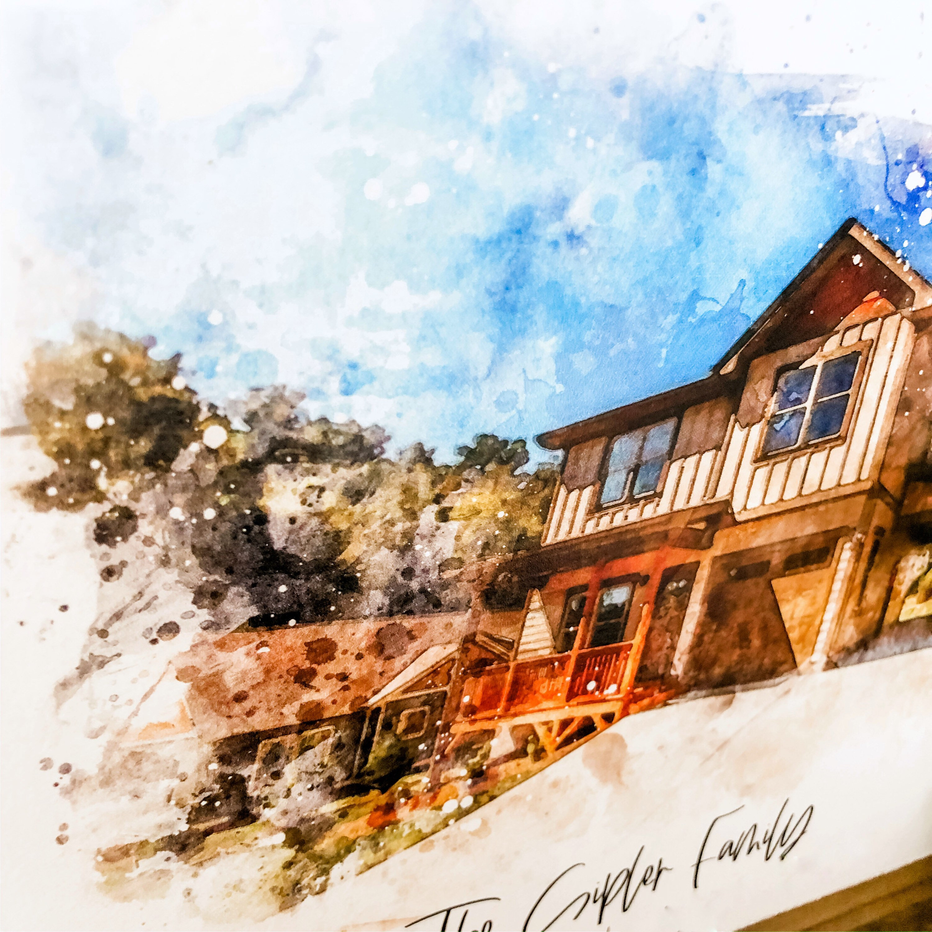 Custom Housewarming Gift, Watercolor Home Portrait, Watercolor Print, Home Portrait Sign, Our First Home Gift, Wedding Gift Idea, Home Print