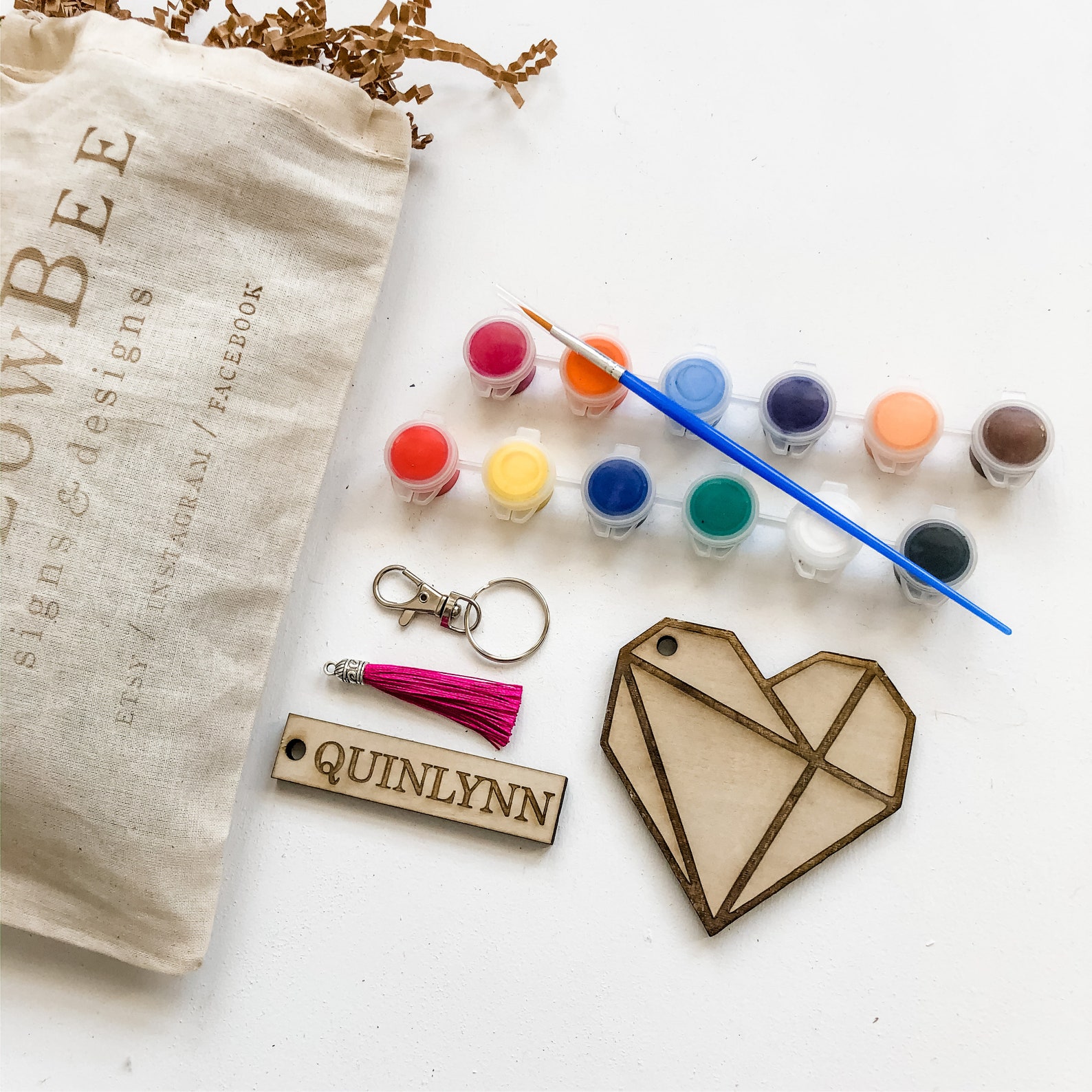 DIY Kit Keychain Kit Birthday Gift Idea DIY Keychain Kit Etsy