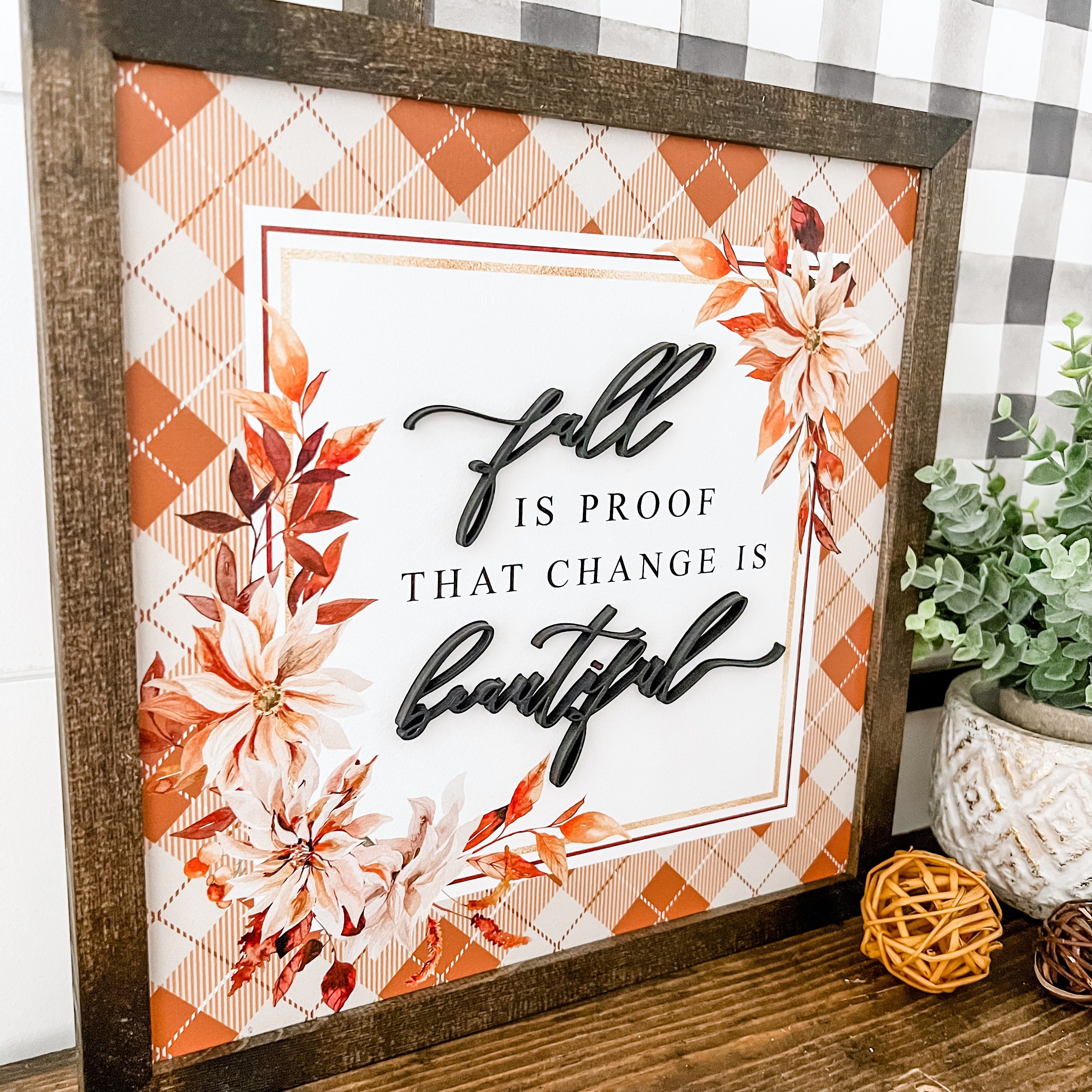 Fall Wood Sign DUO Unique Fall Decor Farmhouse Fall Signs Etsy