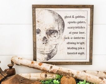 Halloween Wood Sign, Halloween Sign, Fall Home Decor, Lasercut Sign, Signs for Halloween, Farmhouse Wood Sign, Gifts For Fall, Halloween