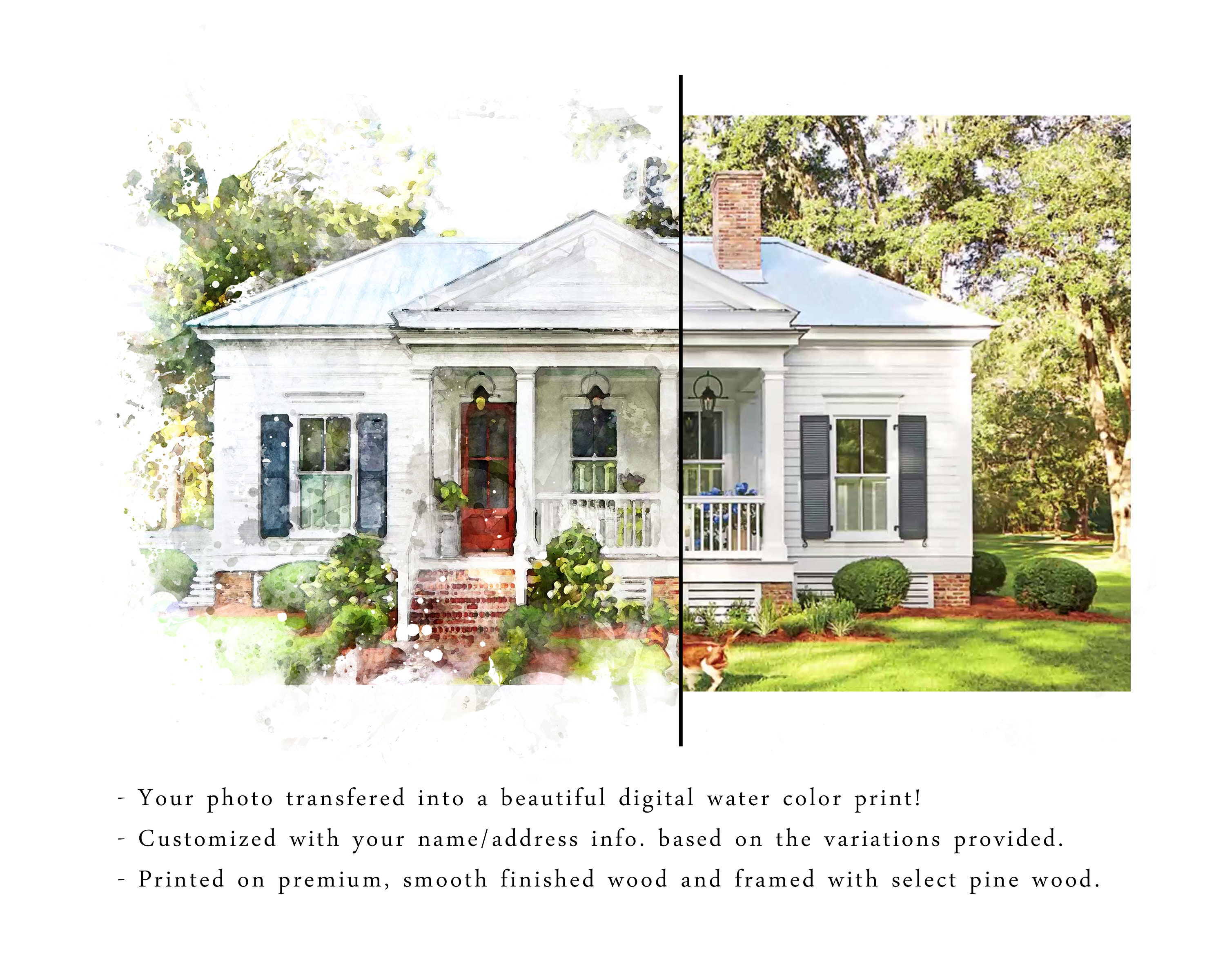 Custom Housewarming Gift, Watercolor Home Portrait, Watercolor Print, Home Portrait Sign, Our First Home Gift, Wedding Gift Idea, Home Print