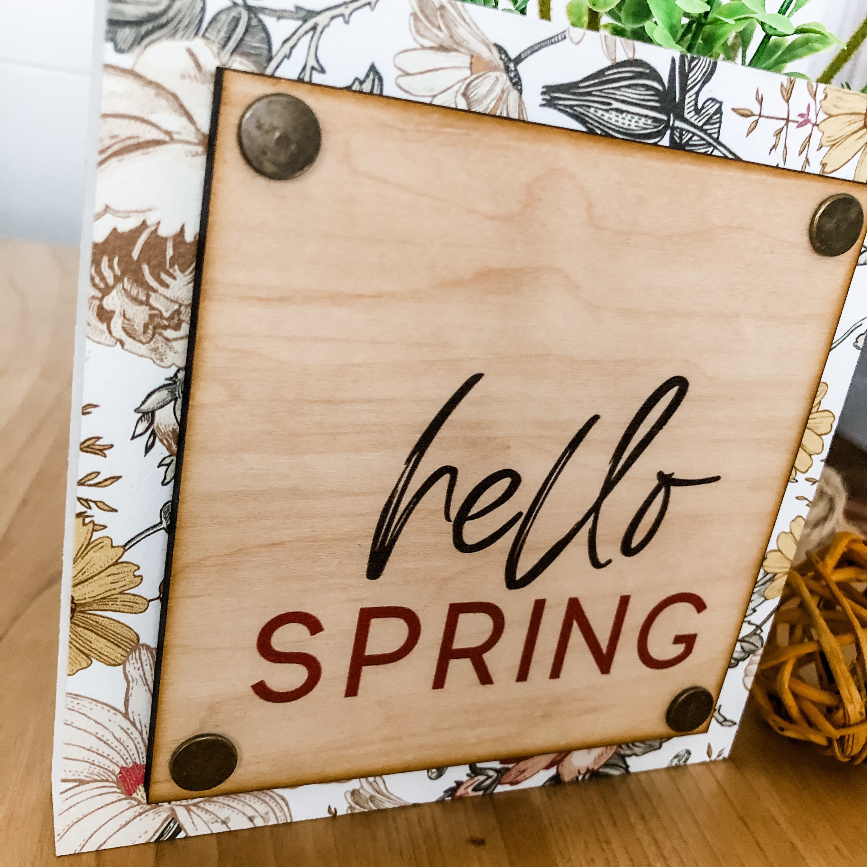 Spring Sign 22 Inch Spring Mini Signs, Tiered Tray Sign, Hello Spring, Spring Home Decor ...