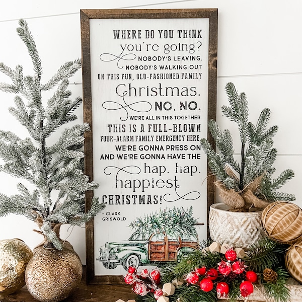 Jolliest Bunch of Assholes Sign, Christmas Vacation Movie Quote, Christmas Wood Sign, Clark Griswold Quotes, Funny Christmas Sign, Wood Sign