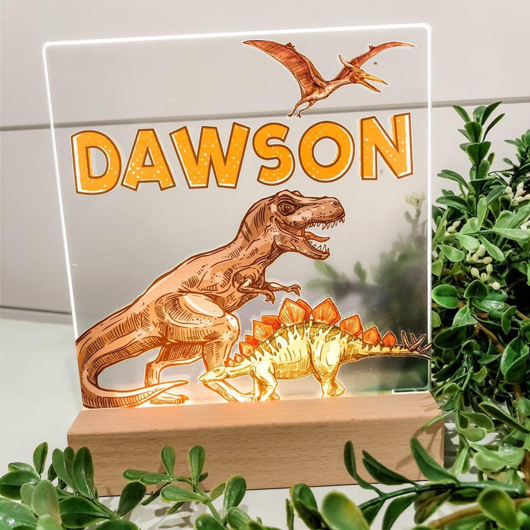 Dinosaur Nightlight, Nightlight, Personalized Nightlight, Bedroom