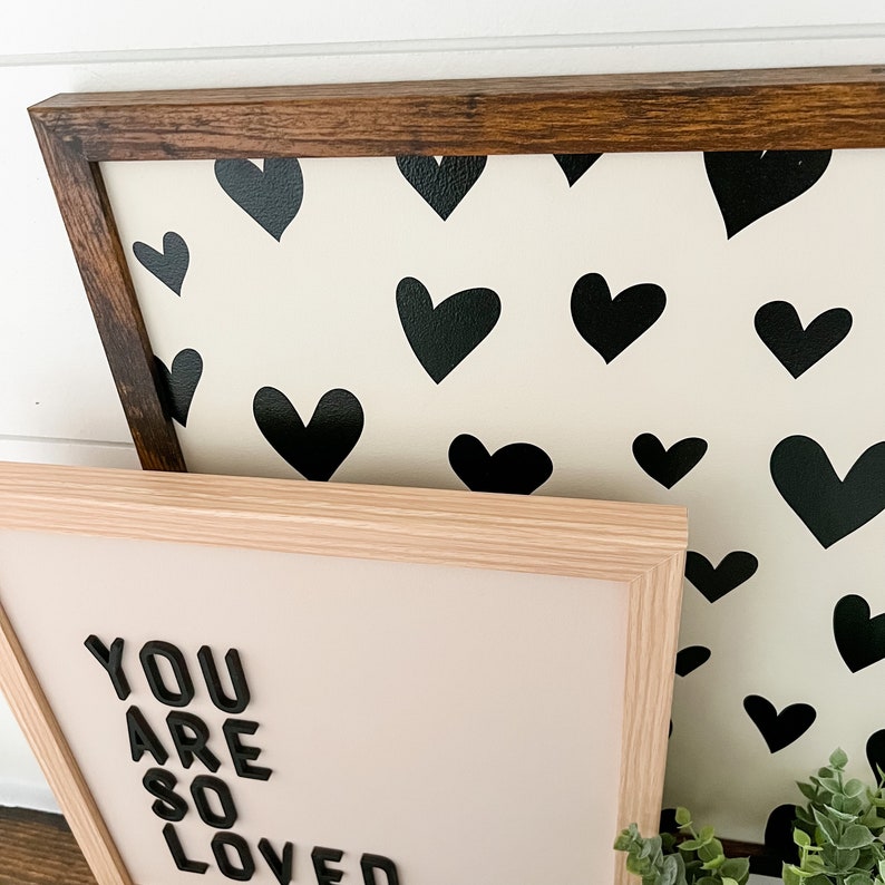 You Are So Loved Saying, Valentines Day Sign, Nursery Wood Sign, Sign for Nursery, Valentines Day Hearts, Farmhouse Sign, Laser Cut Sign image 4