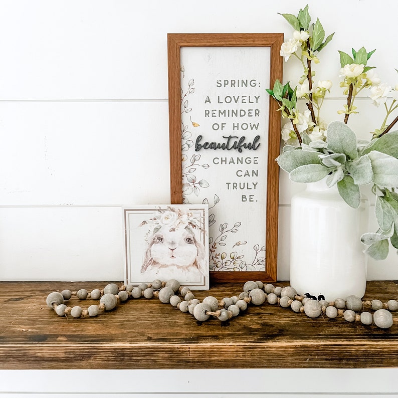 Spring Sign Quote Spring Quote Sign, Farmhouse Spring Wood Sign, Inspirational Farmhouse ...