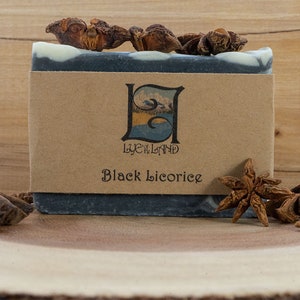 Black Licorice Cold Process Soap - All Natural, Homemade, Activated Charcoal,  Made in Canada,  Vegan, Essential Oil Soap