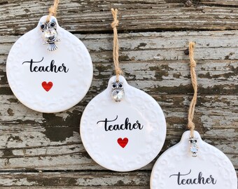 Wise Teacher ornament - Teacher Gift - Teacher ornament - Owl - Wise Owl