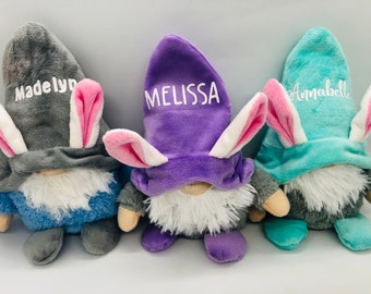 Easter Basket Personalized Easter Bunny Gnome, Easter Basket Gift, Gnome Easter Gift,