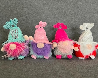 Personalized Glitter HTV Gnome Plushie - Christmas Gift