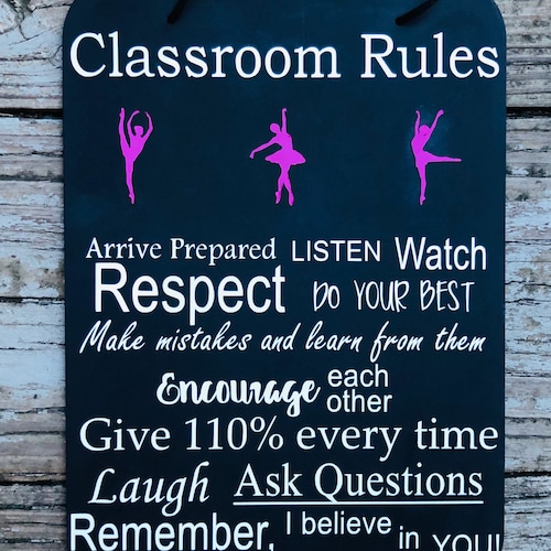 Dance Classroom Rules Printable Page Etsy