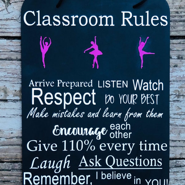 Dance Classroom Rules Sign