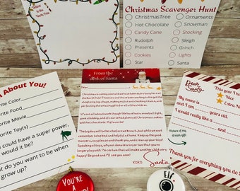 Santa Letter and Elf Activity Kit with Elf Cam Ornament  and Cool Kid Ornament