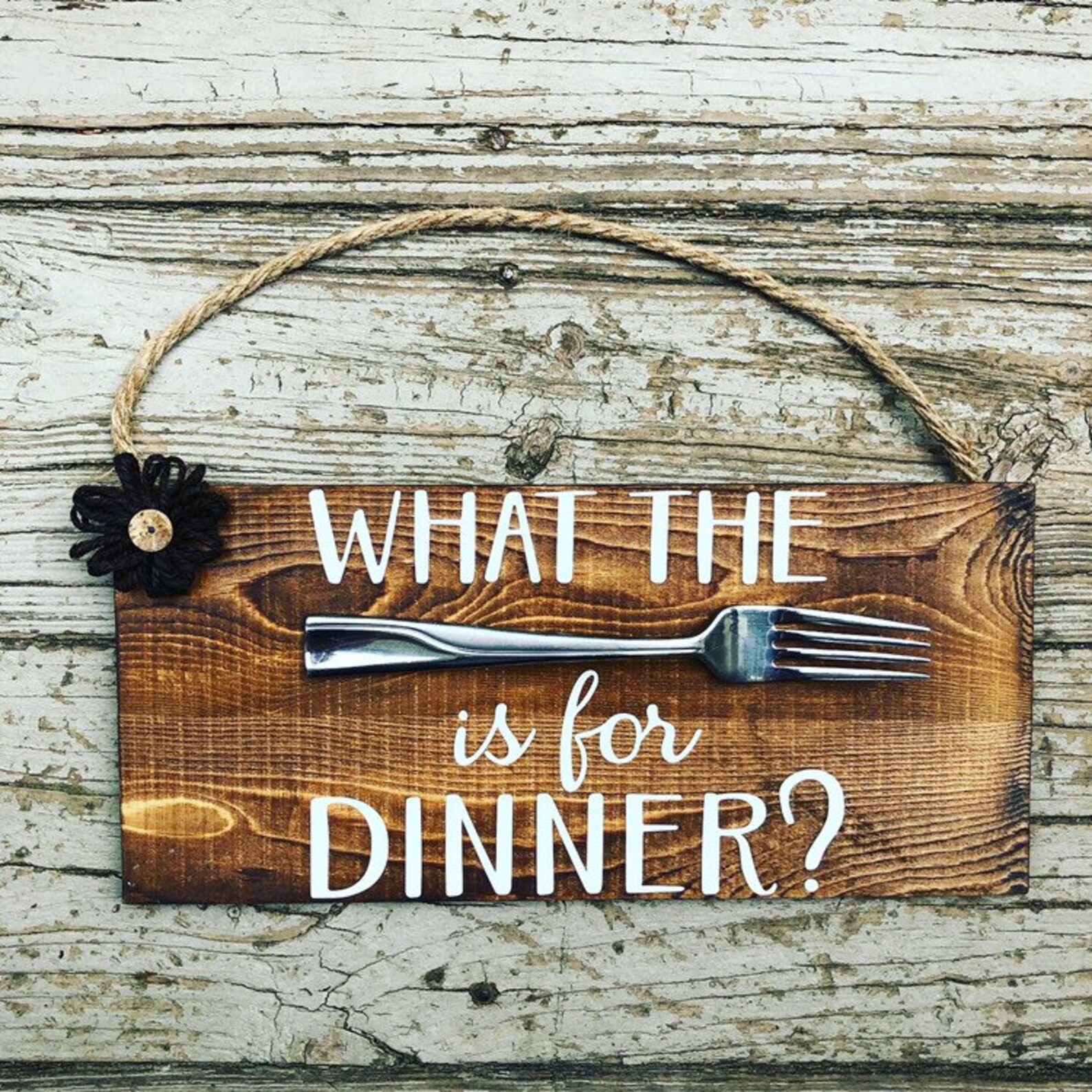 What the Fork is for Dinner Sign Kitchen Sign Humorous Etsy