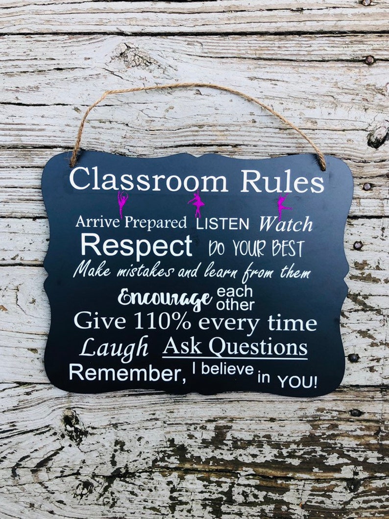 Dance Classroom Rules Sign Etsy