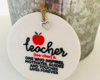 Gift for Teacher - Appreciation Ornament - Christmas and End of Year, Christmas Ornament Gift for Teacher - Gift for Teacher from Student