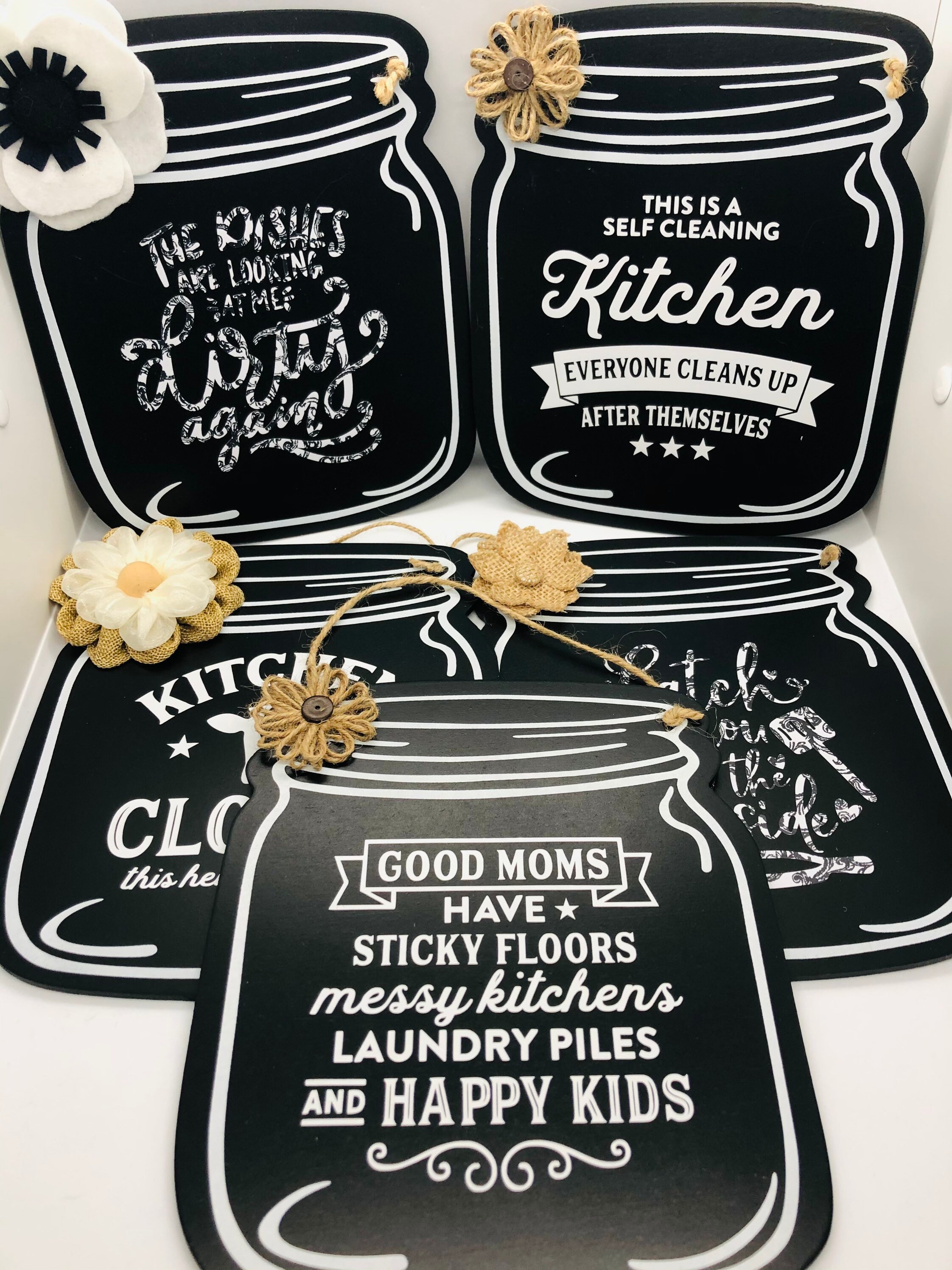 Mason Jar Kitchen and Home Signs 6 Styles Kitchen Signs Etsy