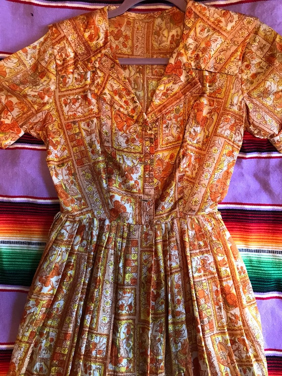 Autumnal Italian Silk Dress - image 5