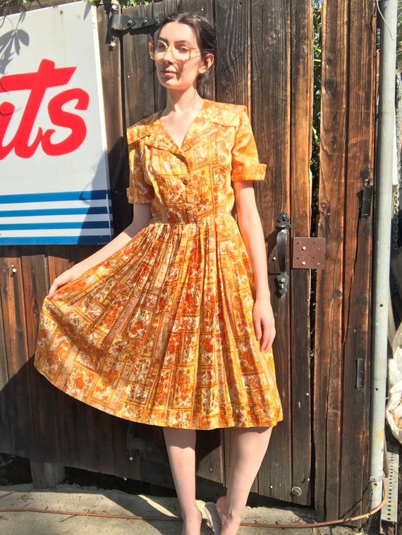 Autumnal Italian Silk Dress
