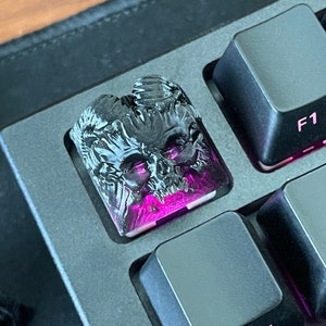 Blight Necromancer Skull Artisan Keycap Cherry MX Mechanical Gaming Keyboards