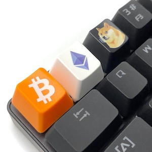 Crypto Artisan Keycap Bitcoin Ethereum Dogecoin Cherry MX Mechanical Gaming Keyboards