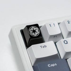 Galactic Empire Engraved Solid Steel Artisan Gold Silver Metal Keycap Cherry MX Mechanical Gaming Keyboards
