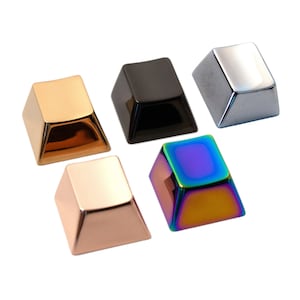 Premium Gold Silver Plated Solid Steel Artisan Metal Keycap Cherry MX Mechanical Gaming Keyboards